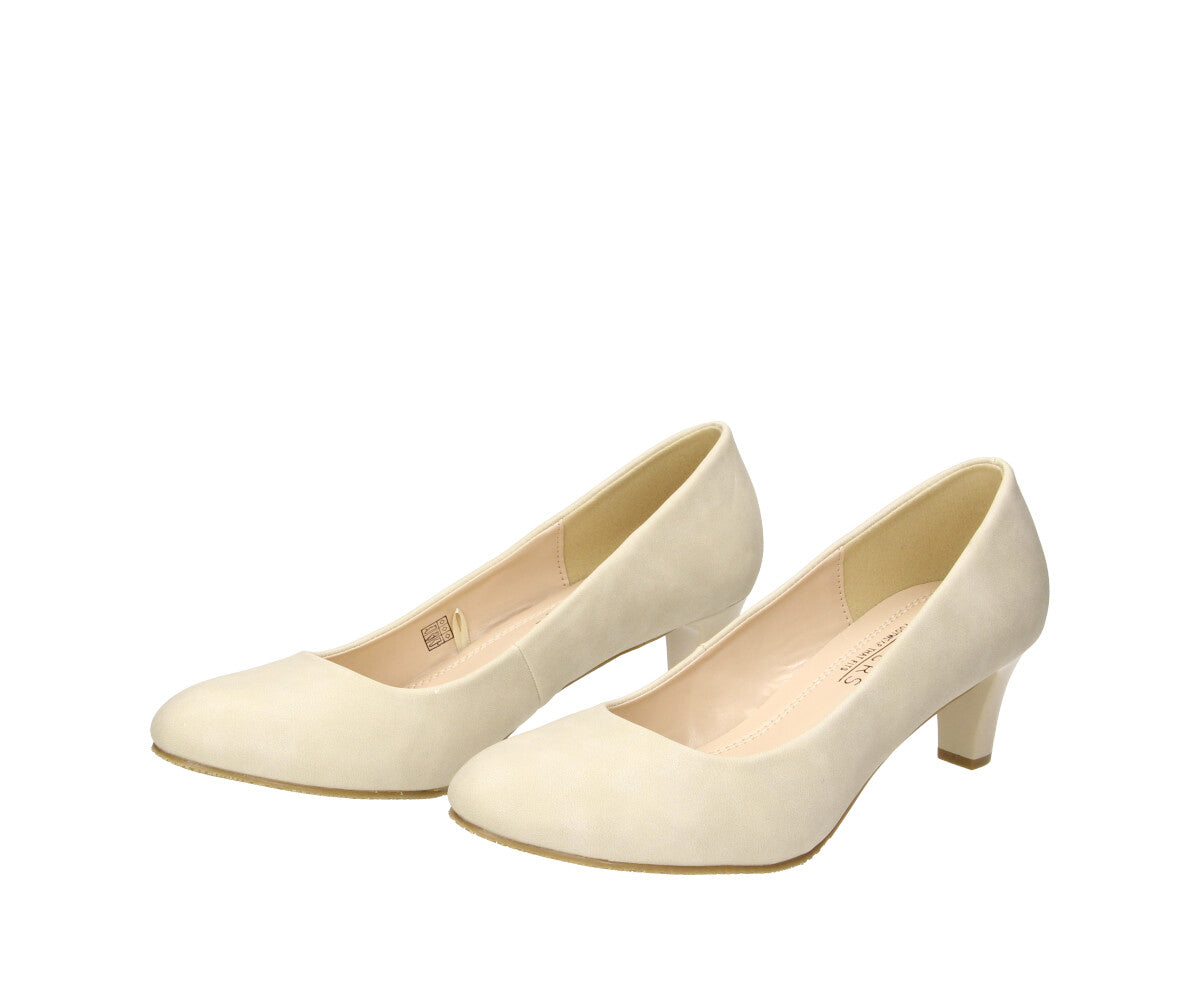 Aurelia Beige Metallic PU - Damen Pumps