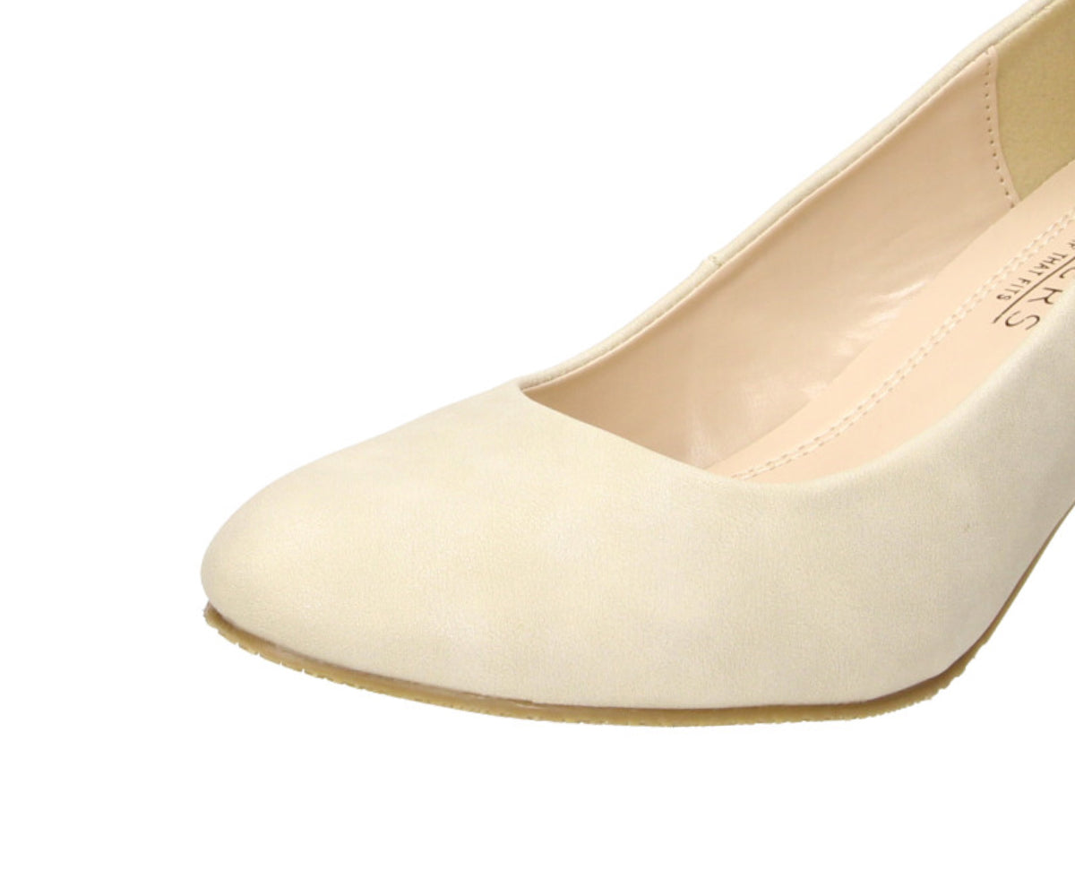 Aurelia Beige Metallic PU - Damen Pumps