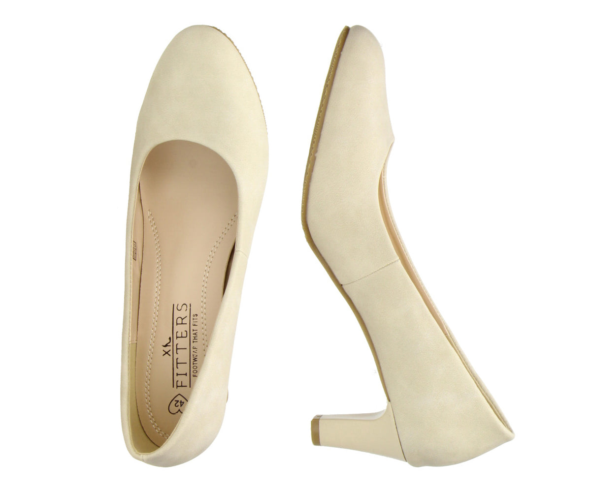 Aurelia Beige Metallic PU - Damen Pumps