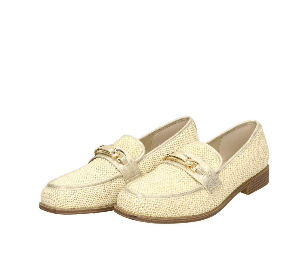Doro in Beige raffia - Damen Loafer