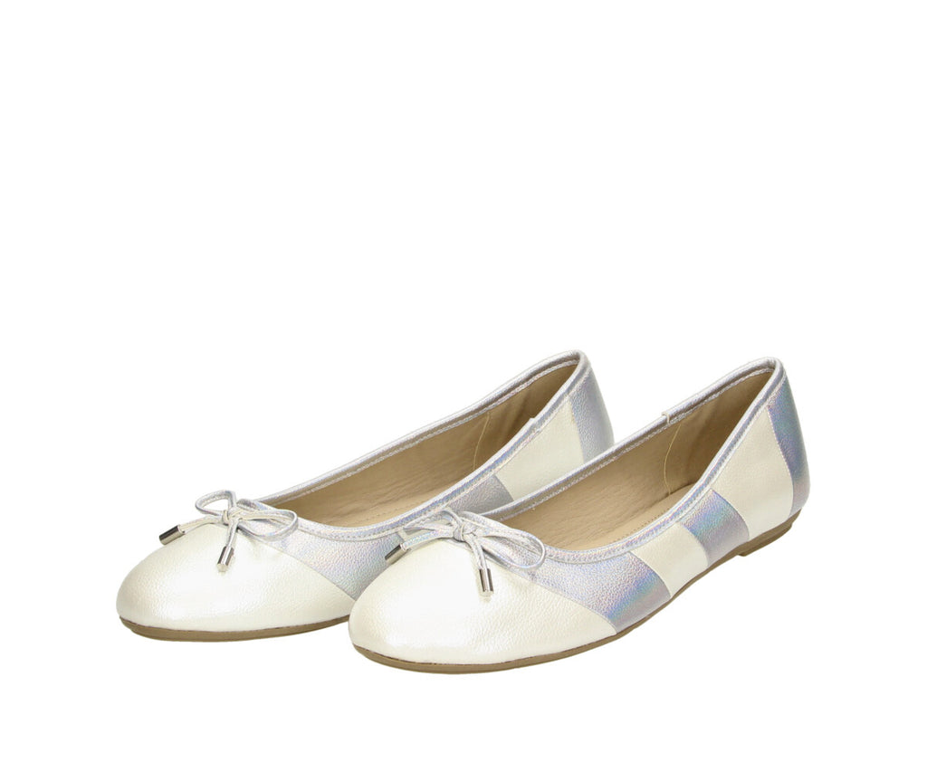 Insa in off-white silver metallic - Damen Ballerina