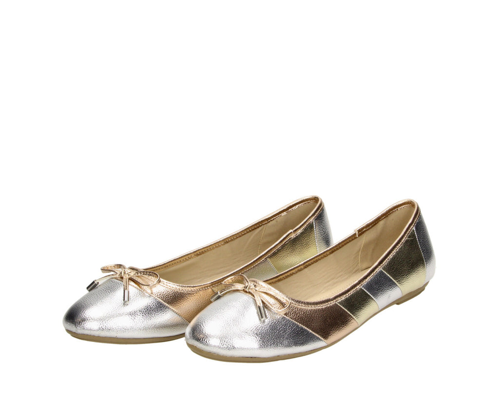 Insa in silver-rosé metallic - Damen Ballerina