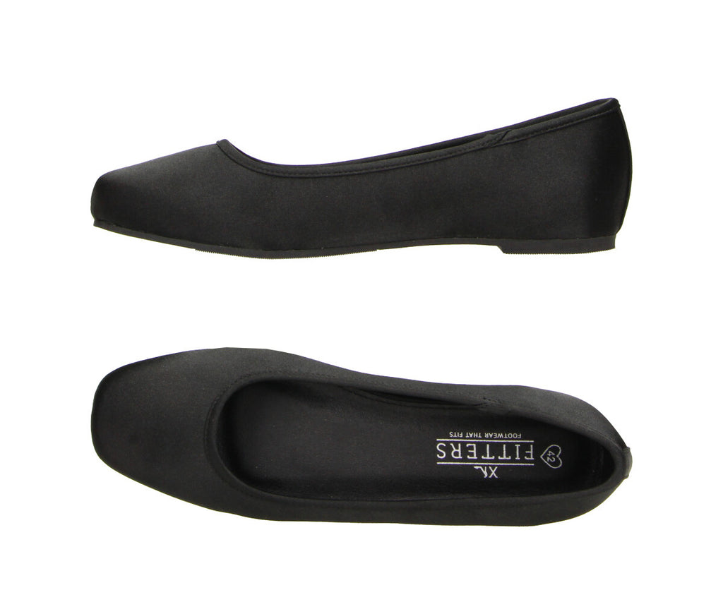 Leni in schwarz glatt - Damen Ballerina