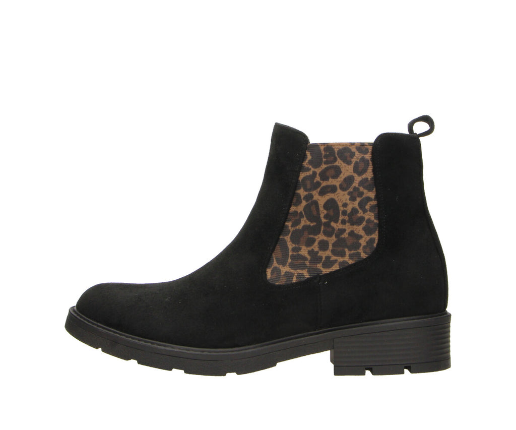 Mena in schwarz-leopard - Damen Stiefelette