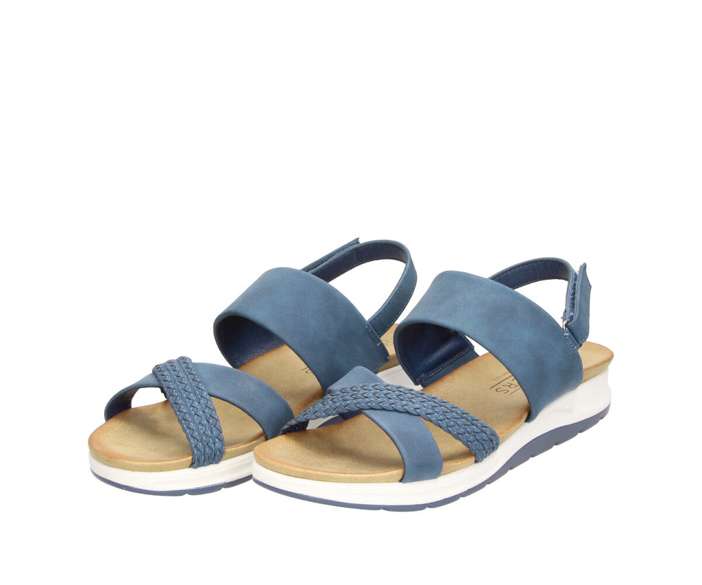 Mia in Dunkelblau Nubuck - Damen Sandale