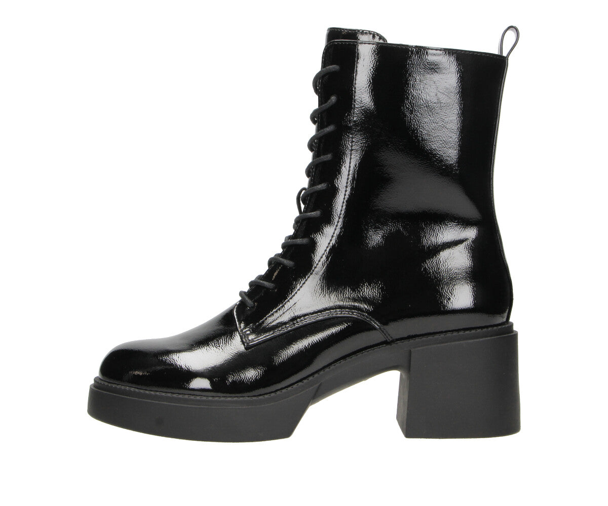 Tiana in Black Patent - Damen Stiefelette