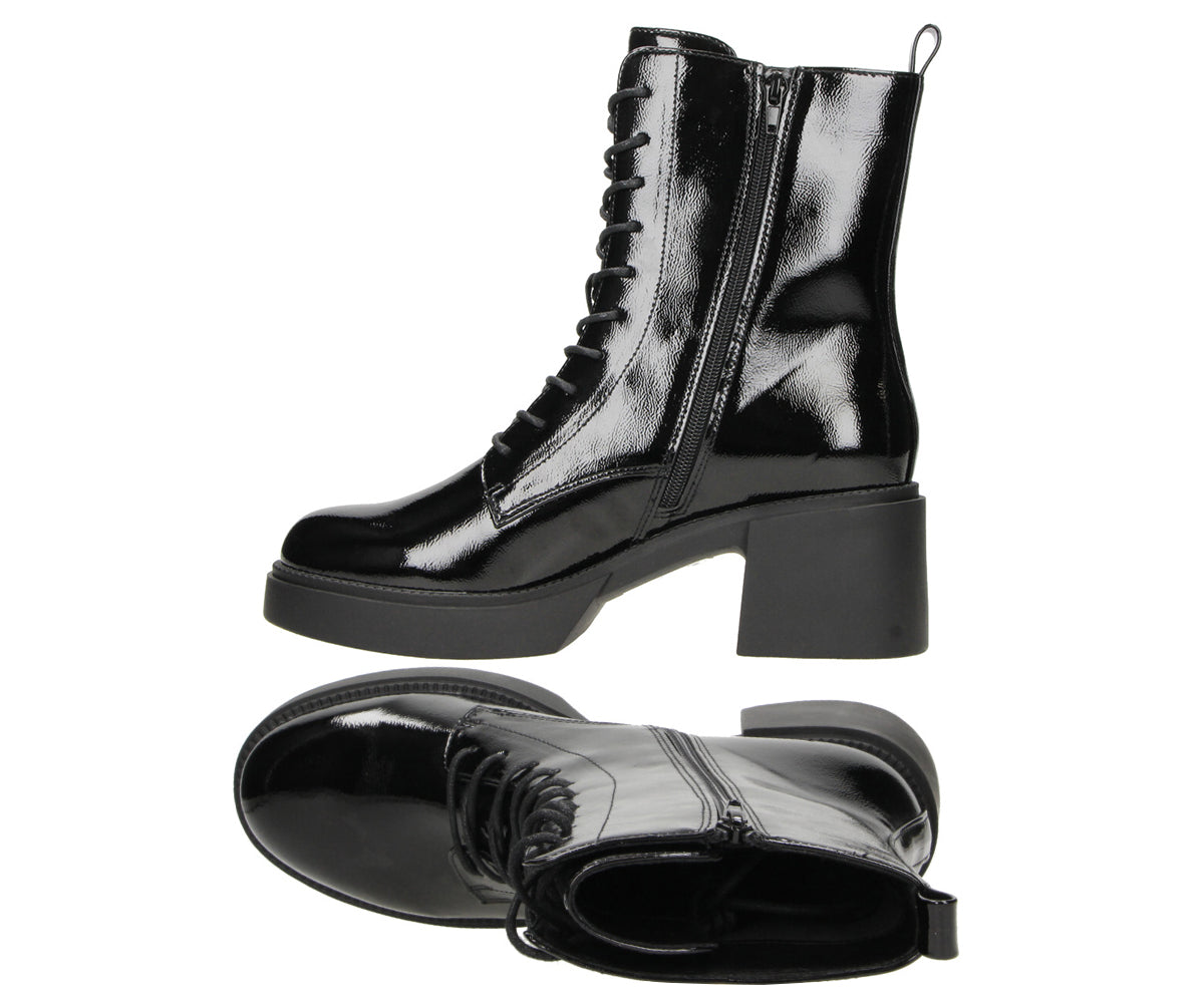 Tiana in Black Patent - Damen Stiefelette