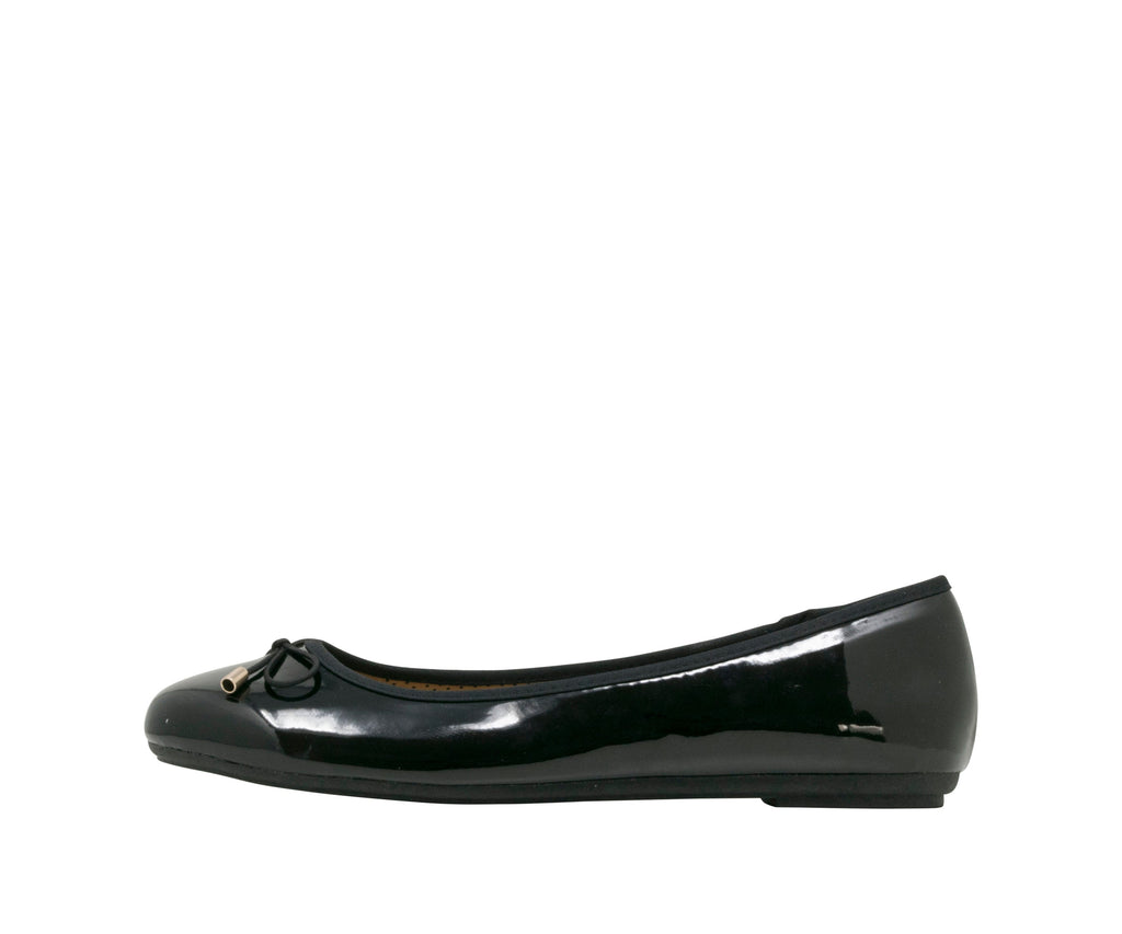 Fiona in schwarz Lack - Damen Ballerina